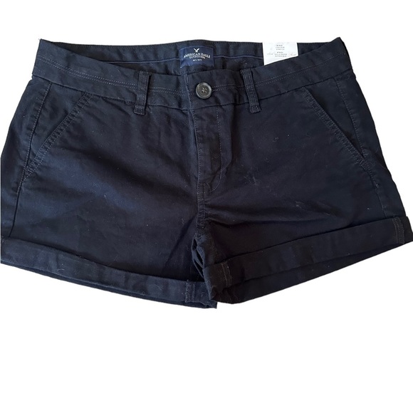 American Eagle Outfitters Pants - American Eagle Midi Low Rise Stretch Black Short - Size 10